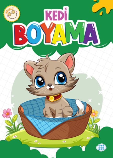 Neşeli Kedi Boyama-zoom-