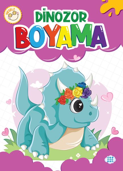 Neşeli Dinozor Boyama-zoom-
