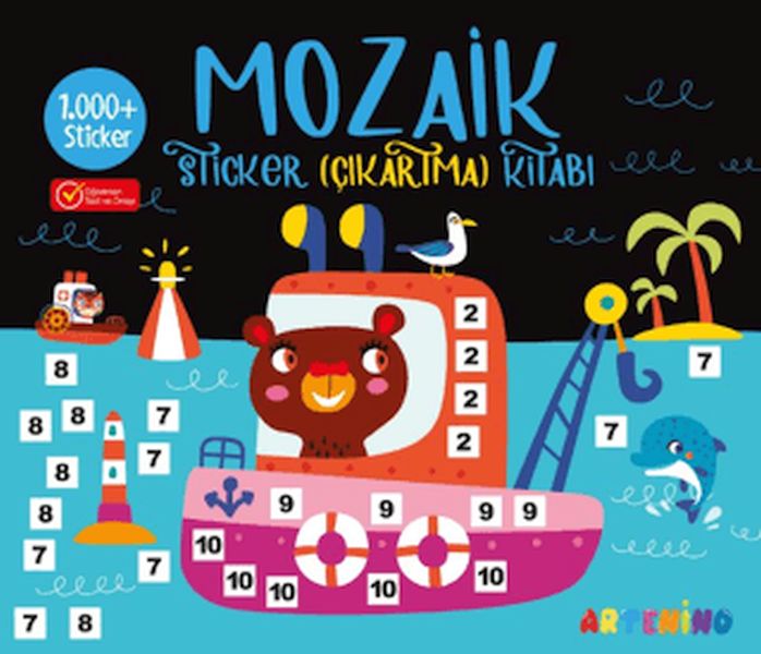 Mozaik Sticker Çıkartma Kitabı - Siyah-zoom-