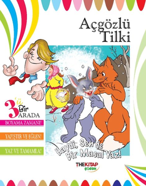 Açgözlü Tilki (Üçü Bir Arada Etkinlik Kitabı)-zoom-