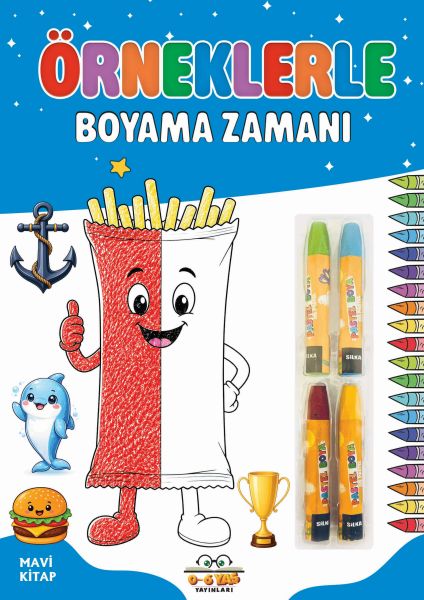 Örneklerle Boyama Zamanı - Mavi Kitap-zoom-
