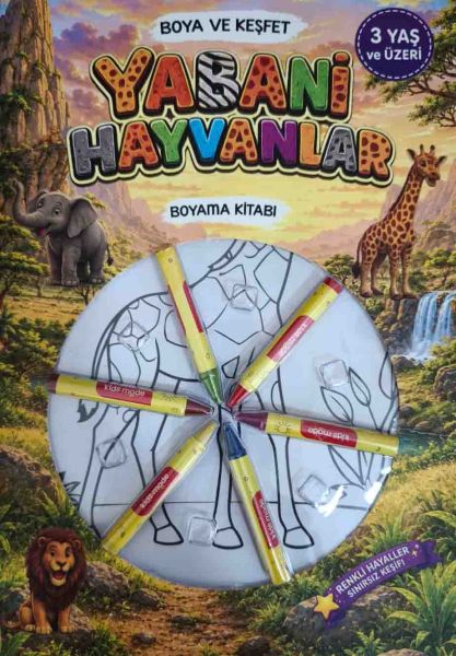 Boya Keşfet- Yabani Hayvanlar Boyama Kitabı-zoom-