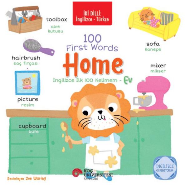 İki Dilli: İngilizce-Türkçe 100 Fırst Words – Home / İngilizce İlk 100 Kelimem – Ev İngilizce Öğreni-zoom-