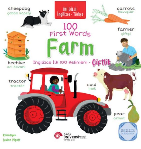 İki Dilli: İngilizce-Türkçe 100 Fırst Words – Farm-zoom-