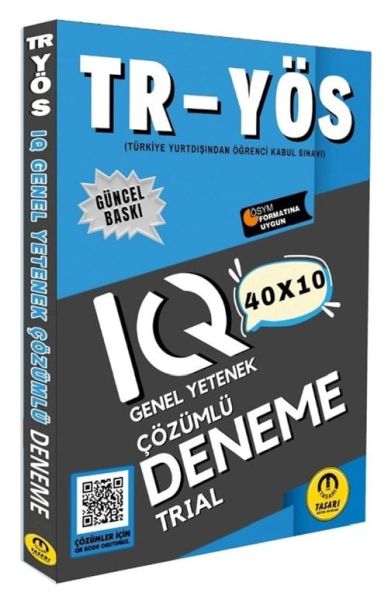 Tasarı TR YÖS IQ 40X10 Çözümlü Deneme-zoom-