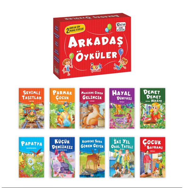 Arkadaş Öyküler - (10 Kitap+Soru Kitapçığı)-zoom-