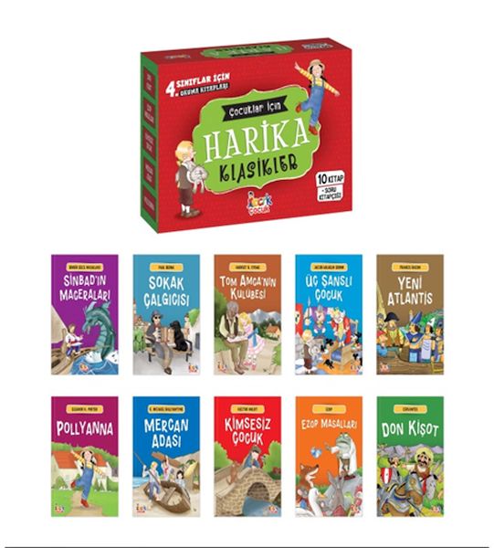 Çocuklar İçin Harika Klasikler– (10 Kitap+Soru Kitapçığı)-zoom-