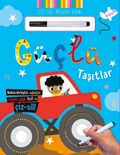 Çiz – Sil Aktivite Kitabı Güçlü Taşıtlar-zoom-