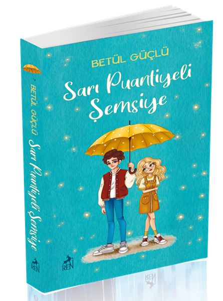 Sarı Puantiyeli Şemsiye - Ciltsiz-zoom-