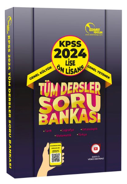 Doktrin Yayınları 2024 KPSS Lise Önlisans Tüm Dersler Tek Kitap Soru Bankası-zoom-