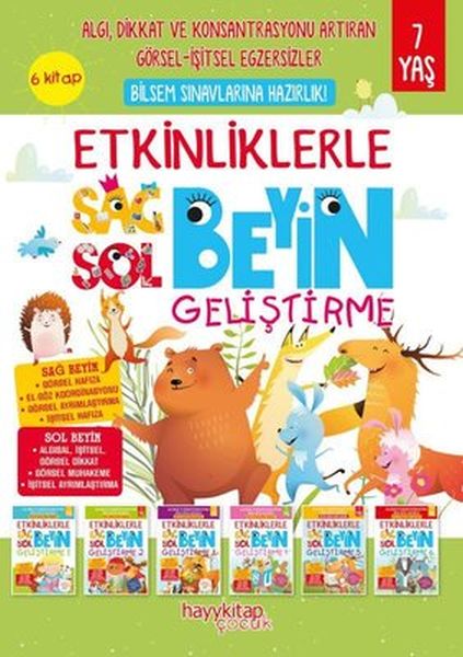 Etkinliklerle Sağ Beyin Sol Beyin Geliştirme (7 yaş) 6’lı Set-zoom-