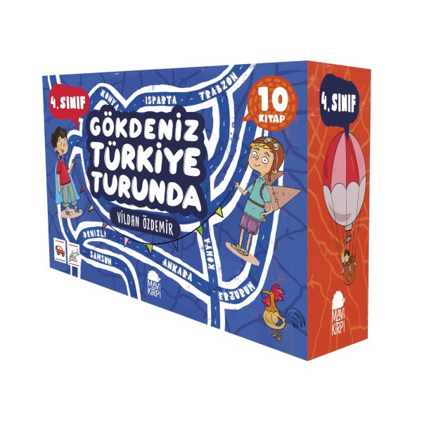 Gökdeniz Türkiye Turunda 4. Sınıf Seti - (10 Kitap)-zoom-