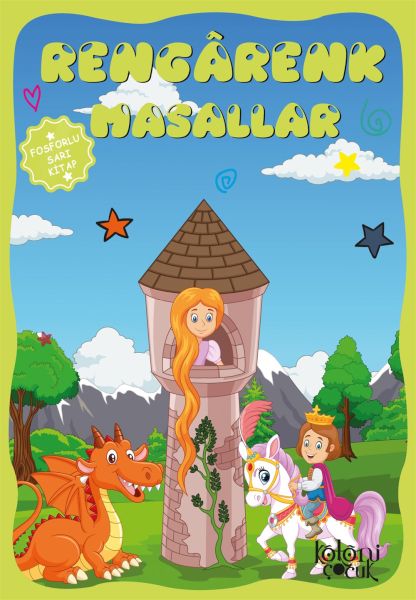 Çocuklar için Hayal ve Odak Geliştirici Rengarenk Masallar Fosforlu Sarı Kitap-zoom-