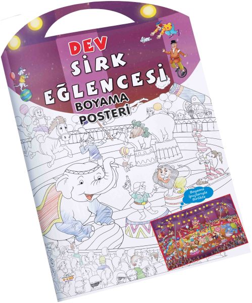 Sirk Eğlencesi Dev Boyama Posteri-zoom-