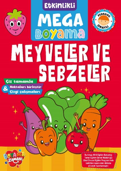 Etkinlikli Mega Boyama - Meyveler ve Sebzeler-zoom-