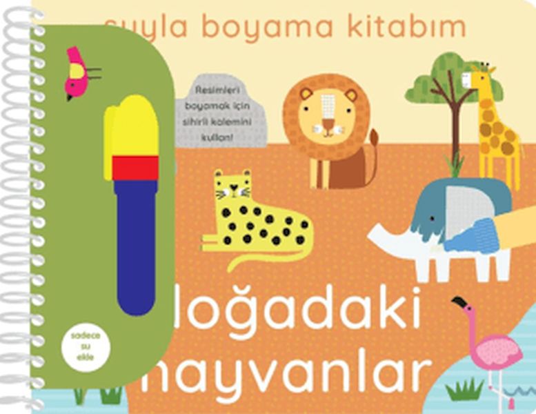 Suyla Boyama Kitabım - Doğadaki Hayvanlar-zoom-
