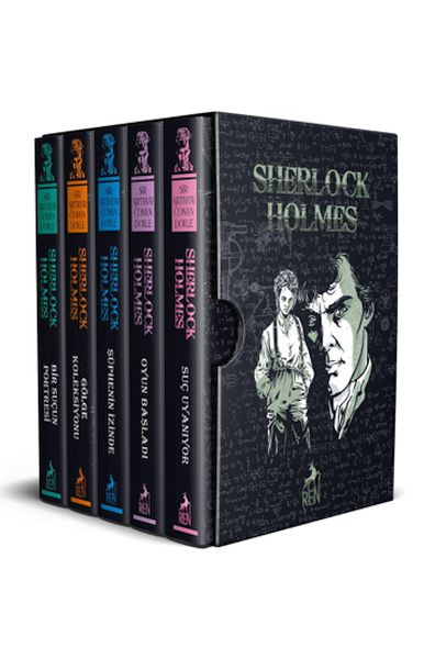 Sherlock Holmes 5 Kitap Özel Baskı Ciltli Set-zoom-