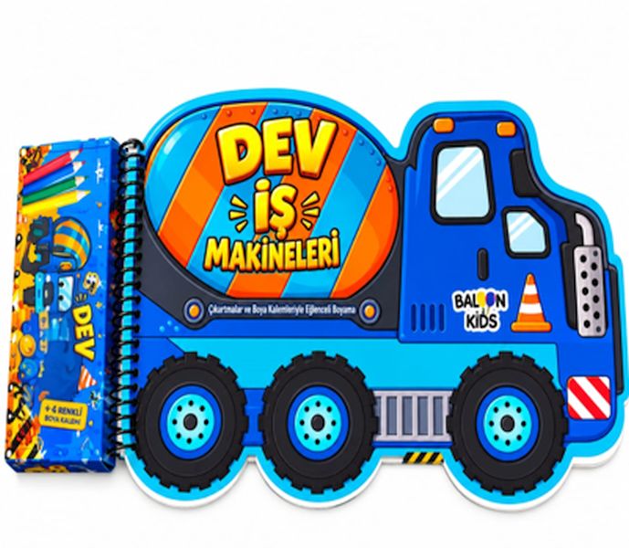 Dev İş Makineleri - Çıkartmalı Ve Boya Kalemi Hediyeli-zoom-