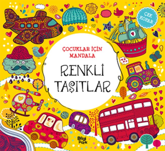 Çocuklar İçin Mandala - Renkli Taşıtlar-zoom-