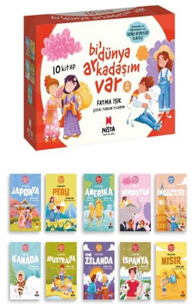 Bi’ Dünya Arkadaşım Var (10 Kitap + Soru Kitapçığı)-zoom-
