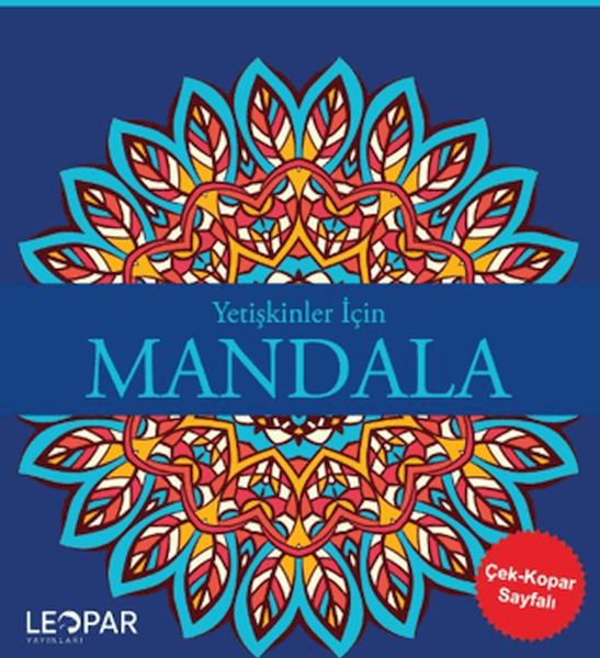 Yetişkinler İçin Mandala - Lacivert-zoom-