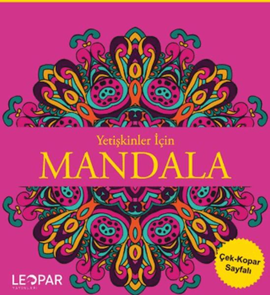 Yetişkinler İçin Mandala - Pembe-zoom-