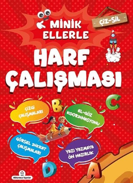 Çiz - Sil Minik Ellerle Harf Çalışması (Kalem Hediyeli)-zoom-