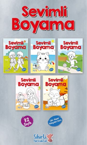 Sevimli Boyama 5 Çeşit 25’li Paket-zoom-