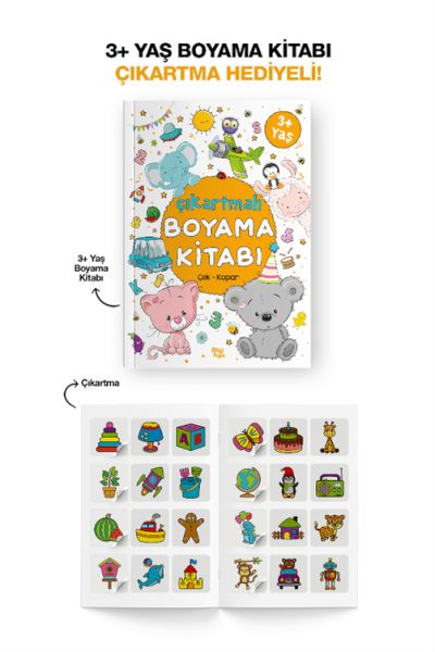 Çıkartmalı Boyama Kitabı  3 Yaş +-zoom-