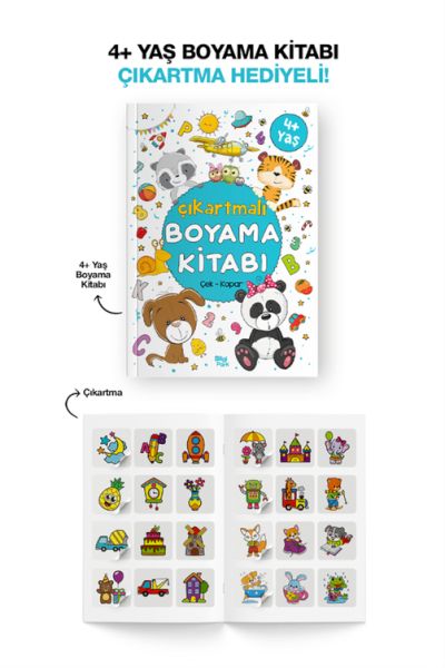 Çıkartmalı Boyama Kitabı  4 Yaş +-zoom-