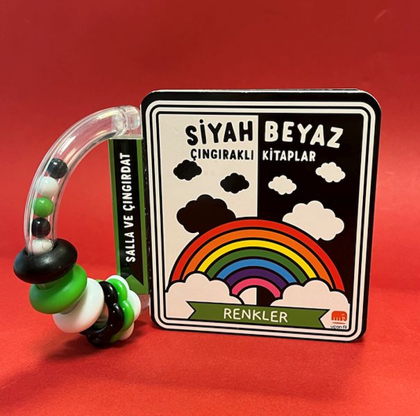 Siyah Beyaz Çıngıraklı Kitaplar Renkler-zoom-