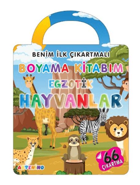 Benim İlk Çıkartmalı Boyama Kitabım - Egzotik Hayvanlar-zoom-
