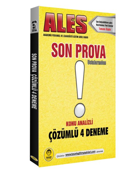 Tasarı Ales Son Prova 4 Çözümlü Deneme-zoom-