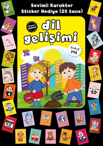 Stickerlı 3+4+5 Yaş Dil Gelişimi-zoom-