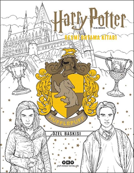 Harry Potter Filmlerinden Resmi Boyama Kitabı – Hufflepuff Özel Baskısı-zoom-