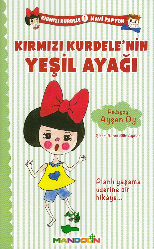Kırmızı Kurdele Mavi Papyon 1 Kırmızı Kurdelenin Yeşil Ayağı-zoom-
