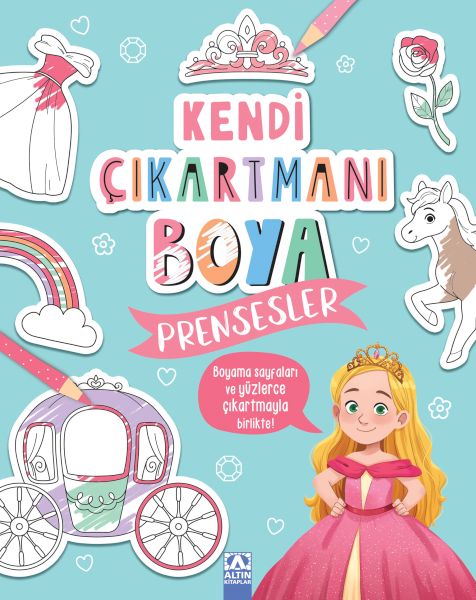 Kendi Çıkartmanı Boya - Prensesler