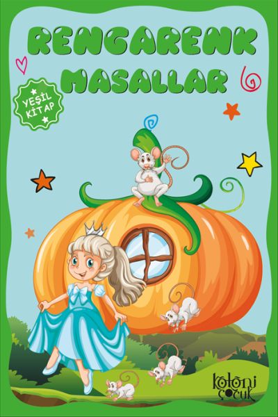 Çocuklar için Hayal ve Odak Geliştirici Rengarenk Masallar Yeşil Kitap-zoom-