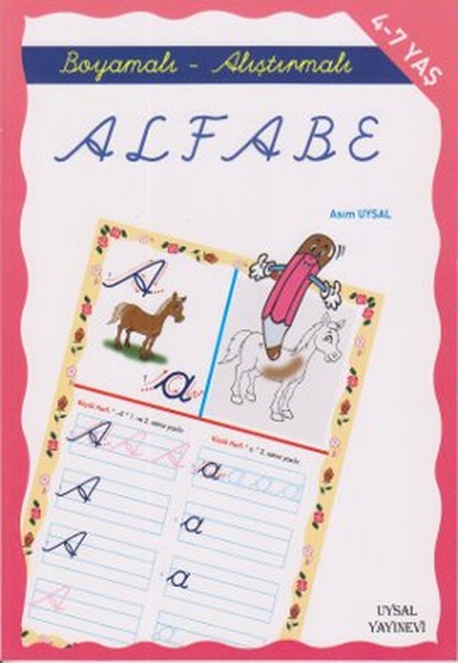 Boyamalı ve Alıştırmalı Türkçe Alfabe-zoom-