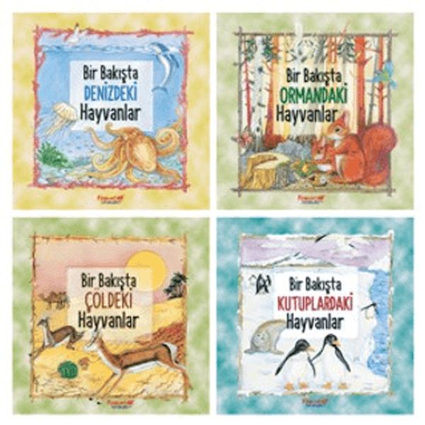 Bir Bakışta Hayvanlar Serisi (4 Kitap)-zoom-