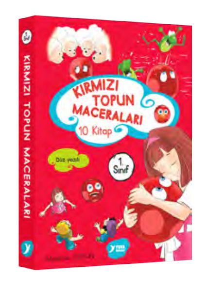 Kırmızı Topun Maceraları 1. Sınıf Renkli Heceli Düz Yazı 10 Kitap-zoom-