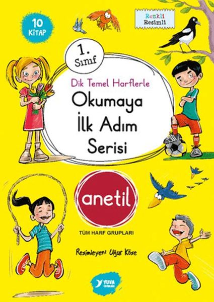 Okumaya İlk Adım Serisi Anetil Düz Yazı (10 Kitap)-zoom-