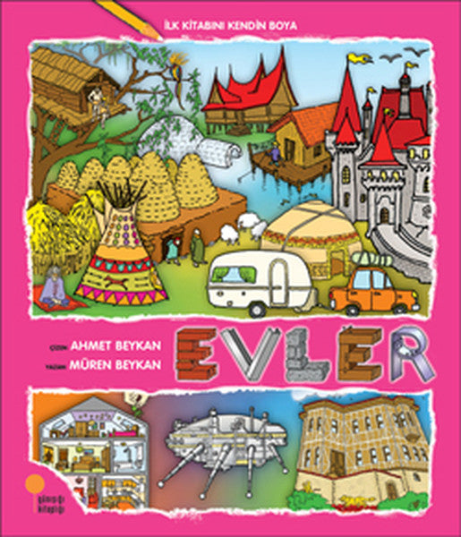 İlk Kitabını Kendin Boya - Evler-zoom-