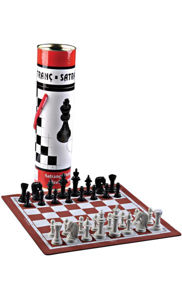 Satranç Kitabı Oyun Zemini ve Taşları-zoom-