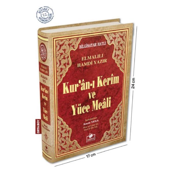 Kuranı Kerim ve Yüce Meali Orta Boy Bilgisayar Hatlı
