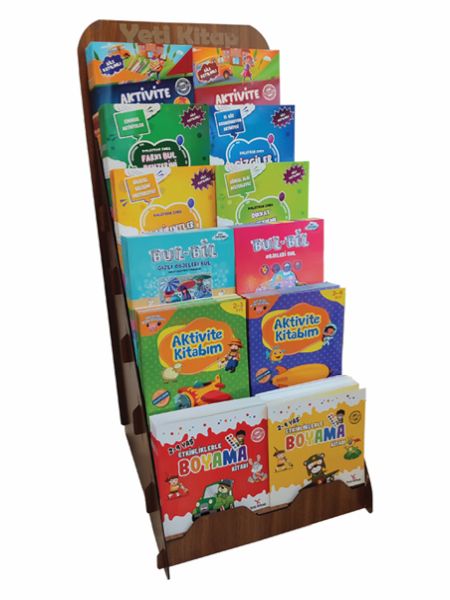Ahşap Etkinlik Kitapları Standı (240 Kitap)-zoom-