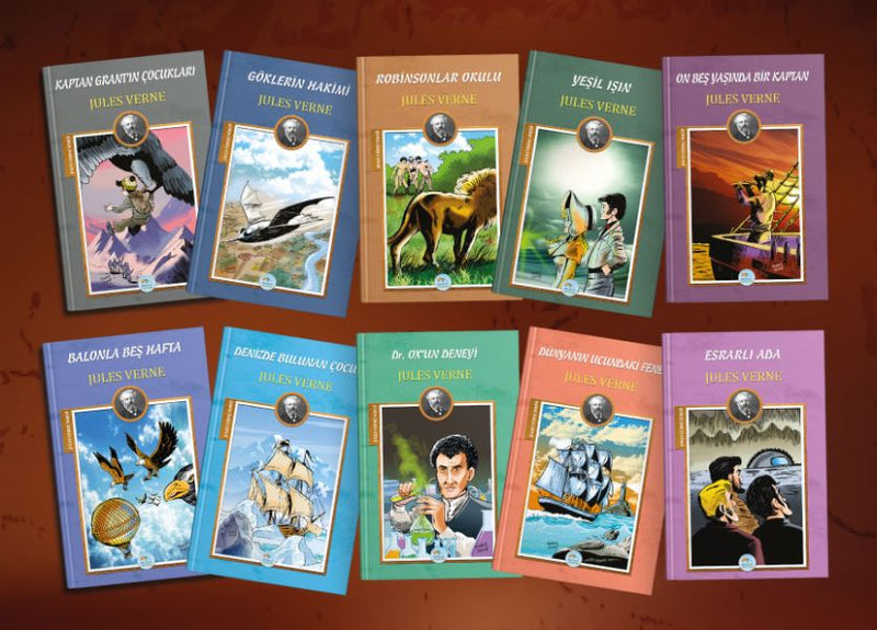 Jules Verne Serisi 10 Kitap Set-zoom-