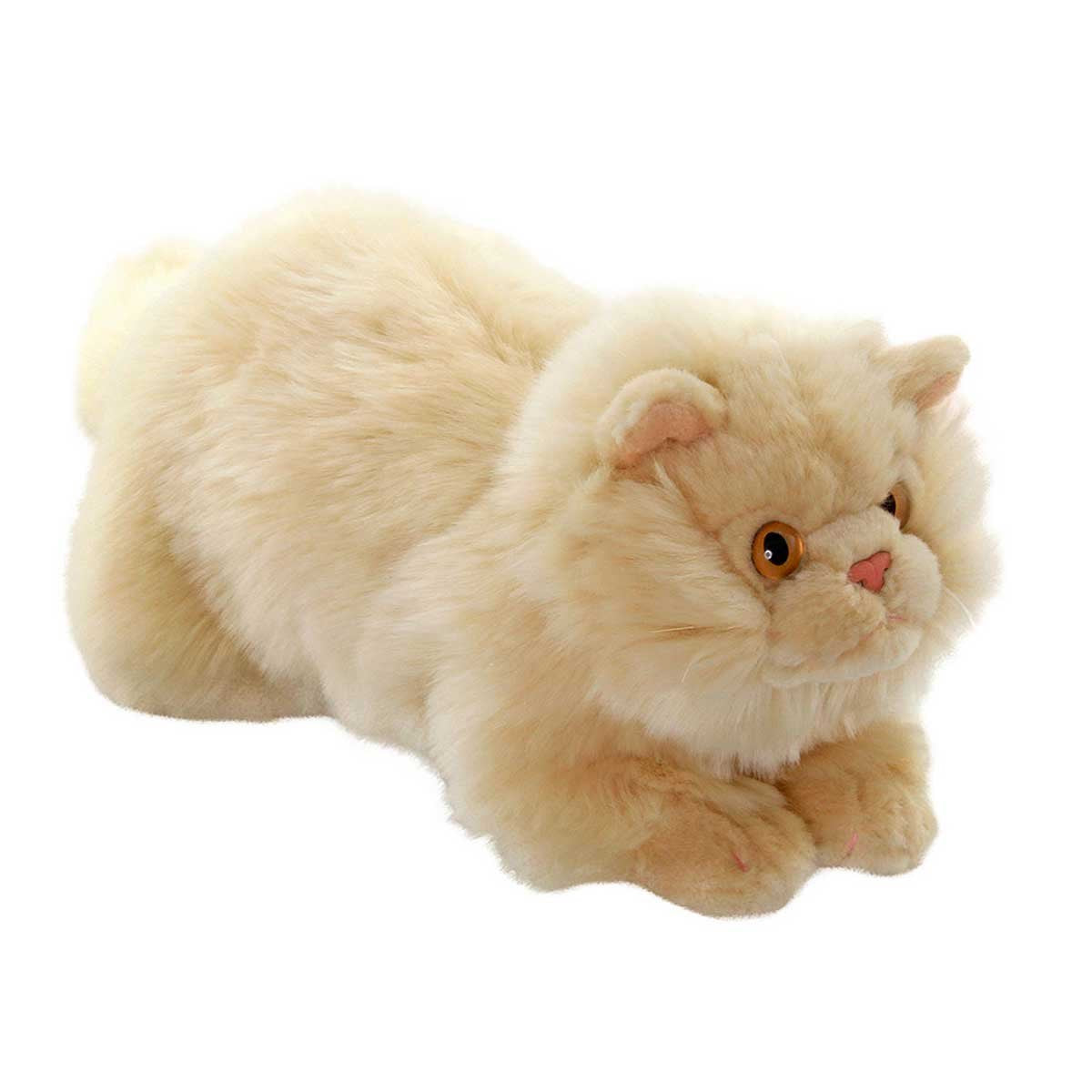 Lying Plush Cream Cat 26 cm-1