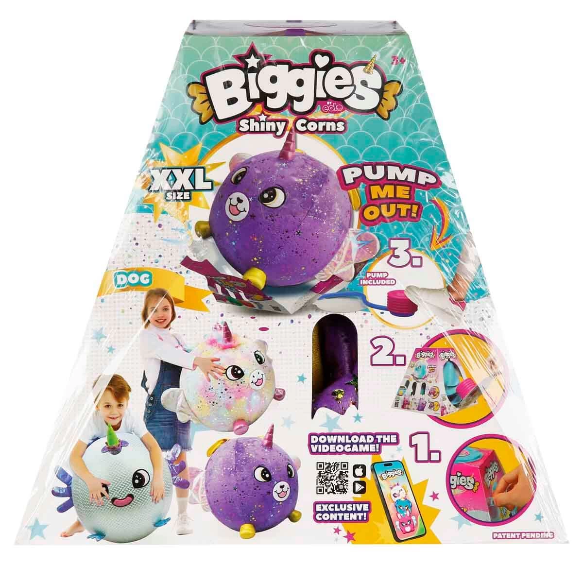Biggies Inflatable Plush Purple Dog XXL Shiny Corns S2-zoom-4